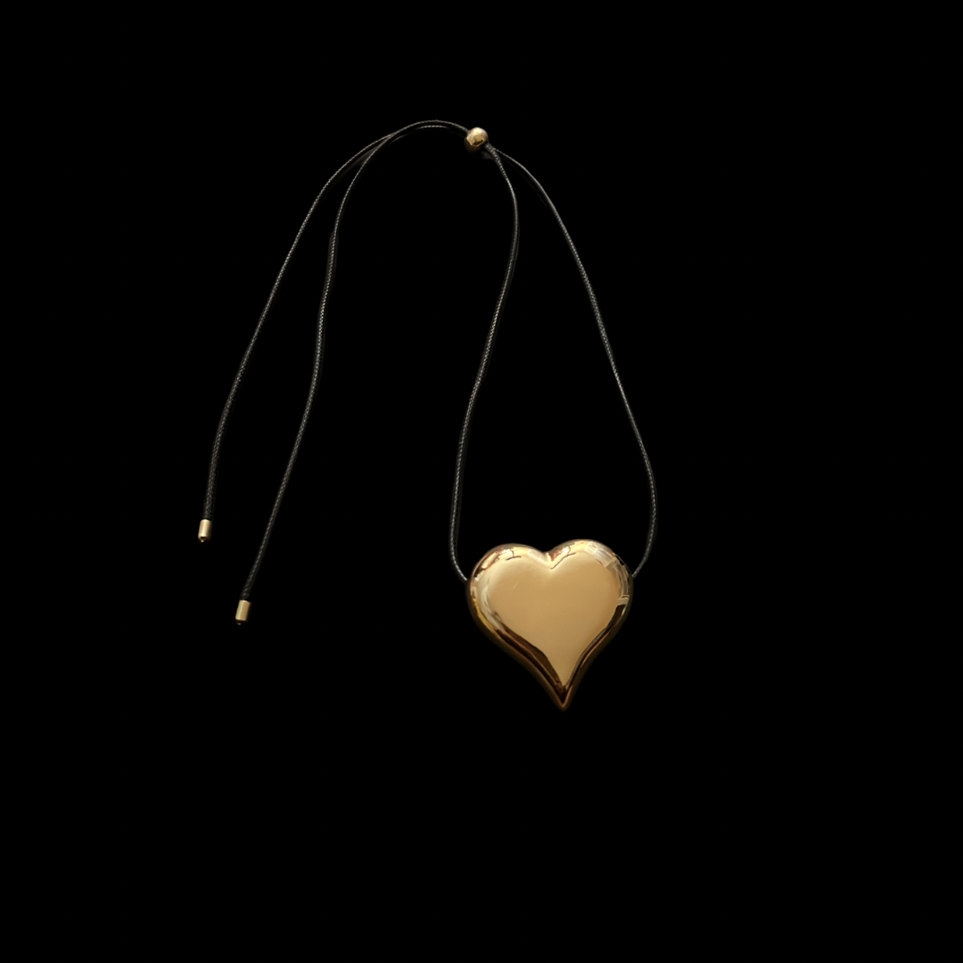 Big Heart Gold Necklace