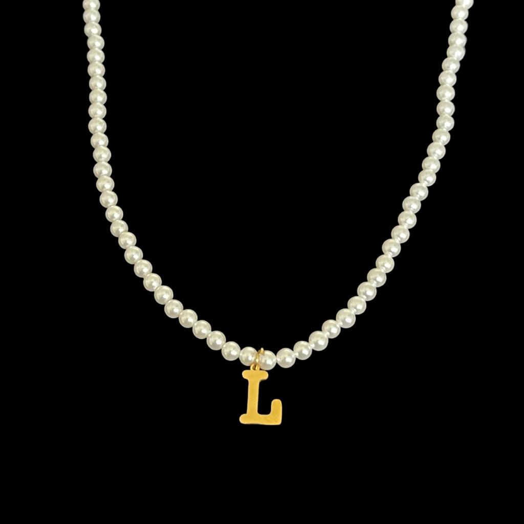 My Initial Pearls Necklace