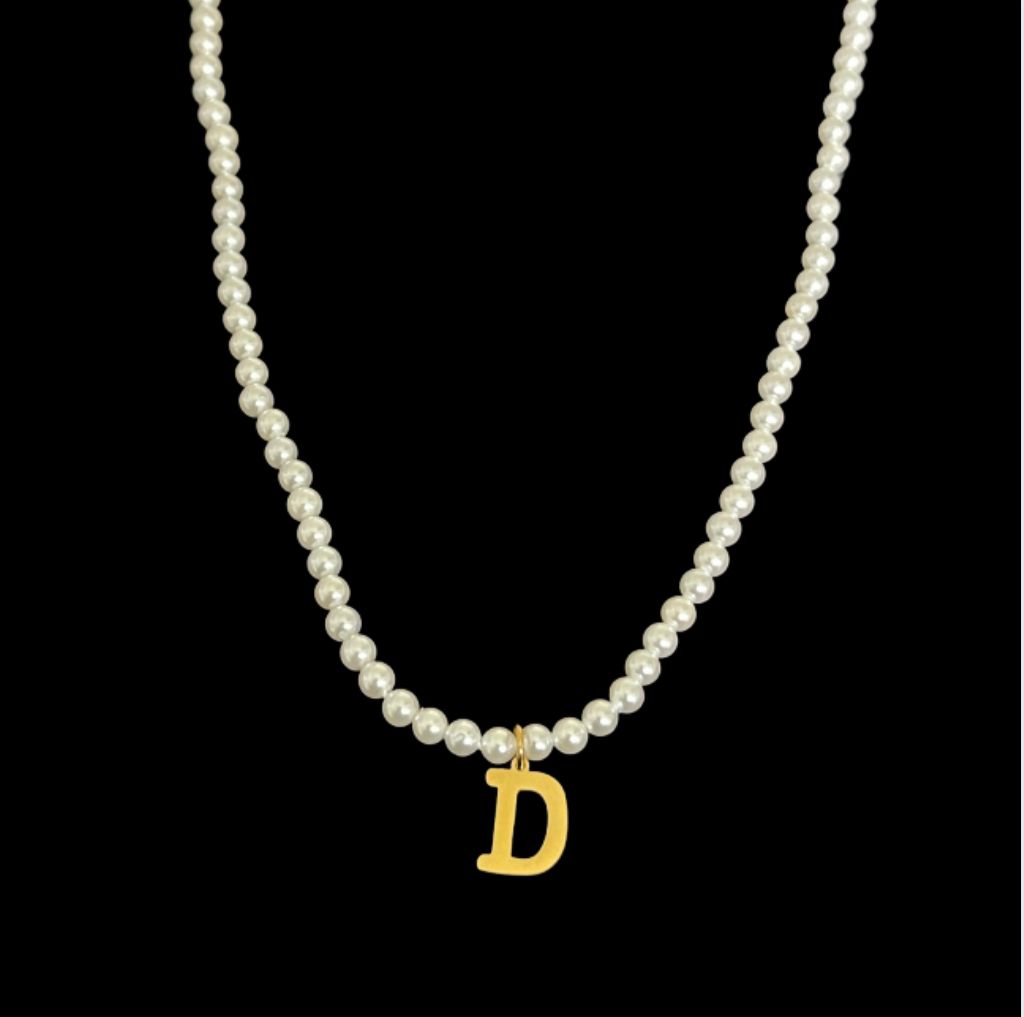My Initial Pearls Necklace