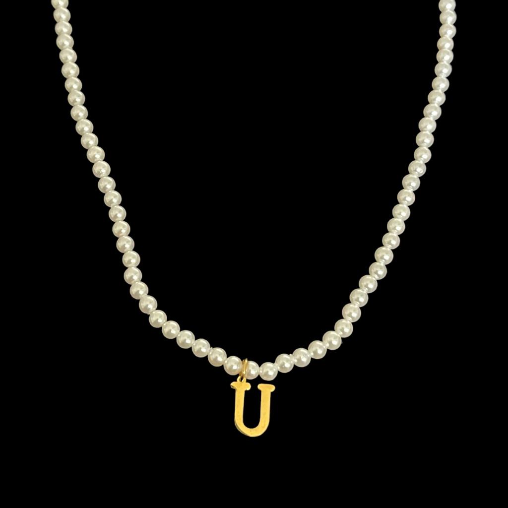 My Initial Pearls Necklace