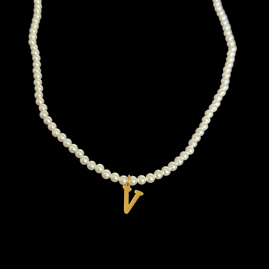 My Initial Pearls Necklace