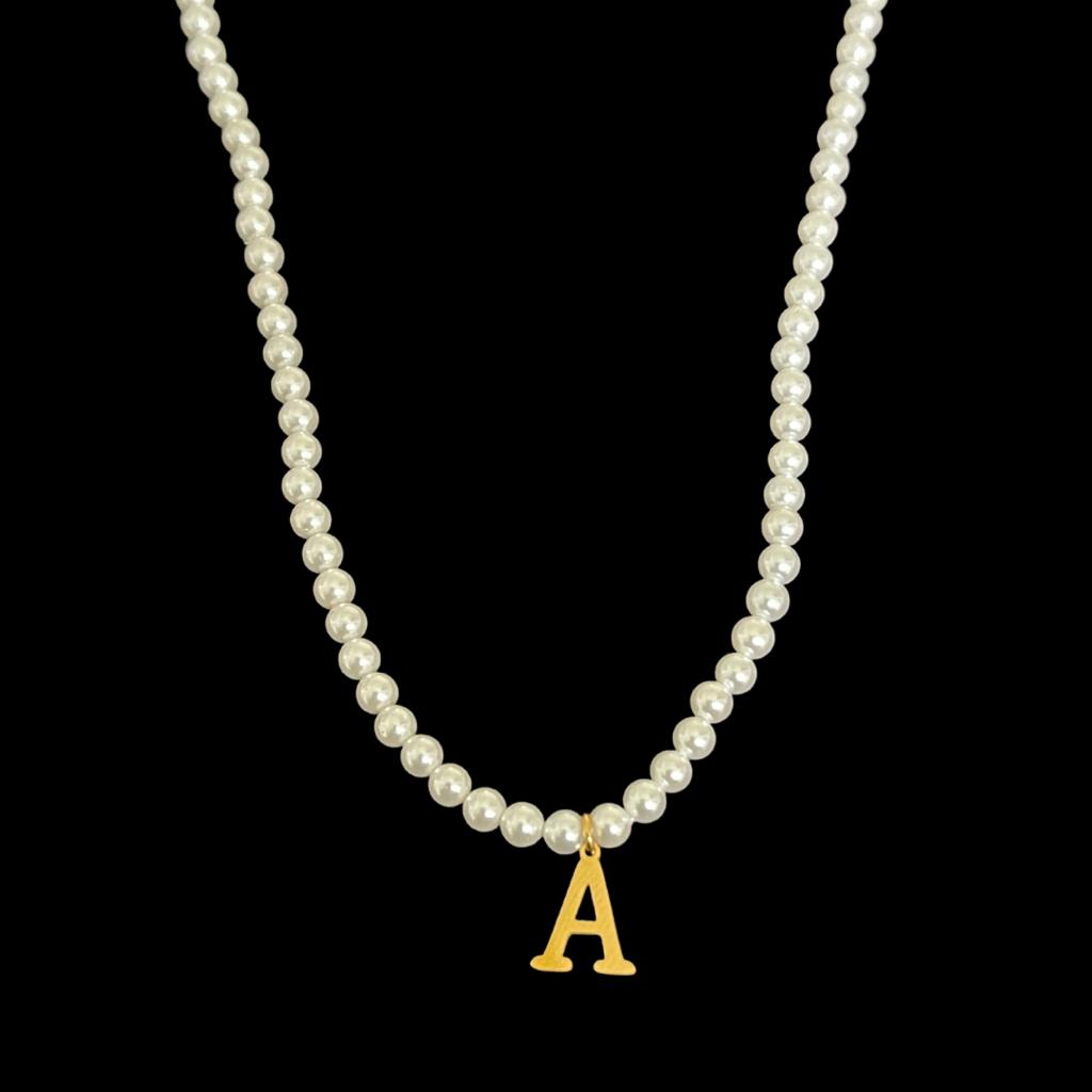 My Initial Pearls Necklace