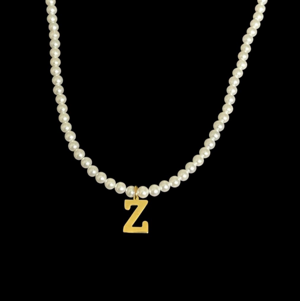My Initial Pearls Necklace