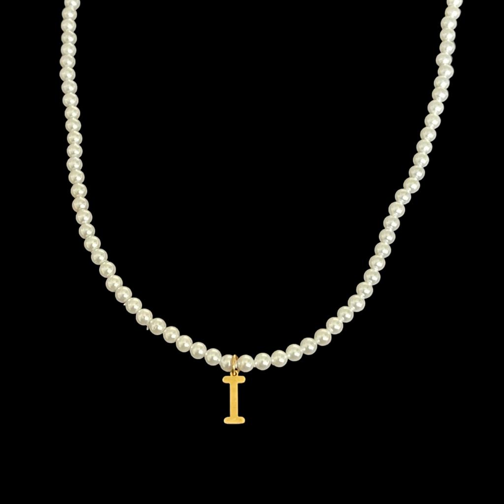 My Initial Pearls Necklace