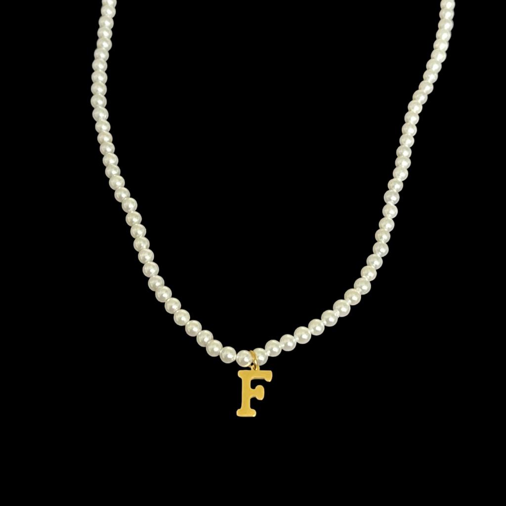 My Initial Pearls Necklace