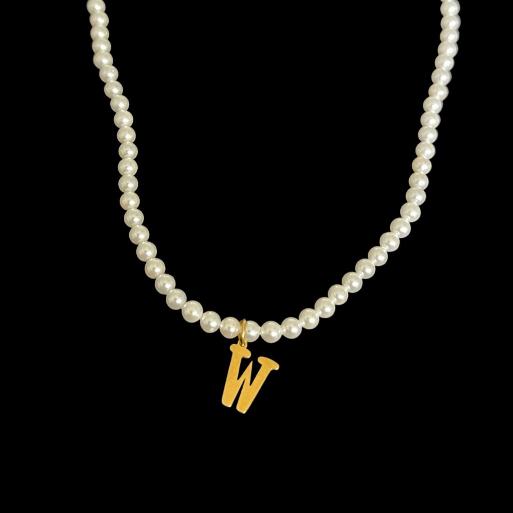 My Initial Pearls Necklace