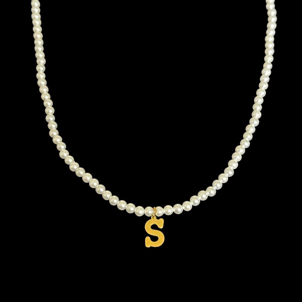 My Initial Pearls Necklace