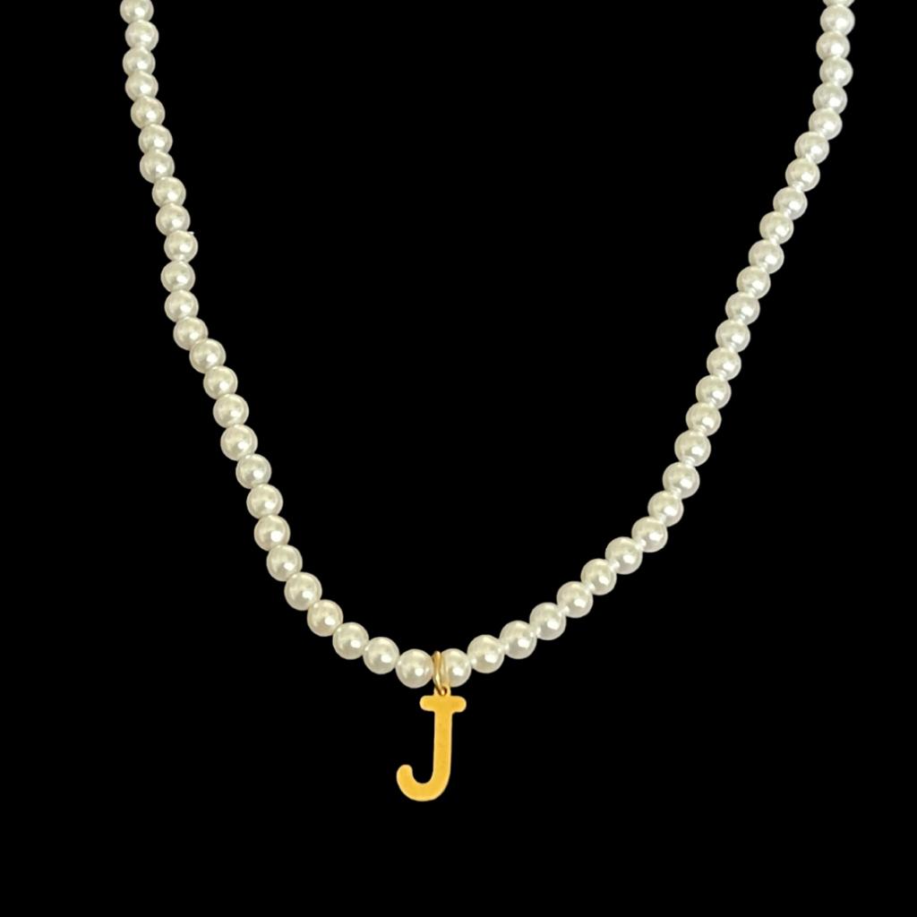 My Initial Pearls Necklace