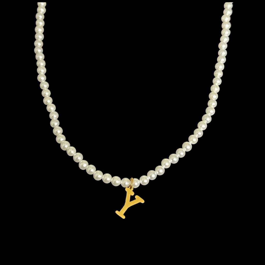 My Initial Pearls Necklace