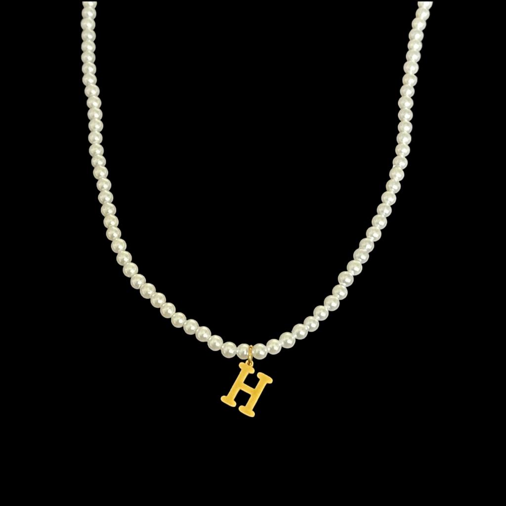 My Initial Pearls Necklace