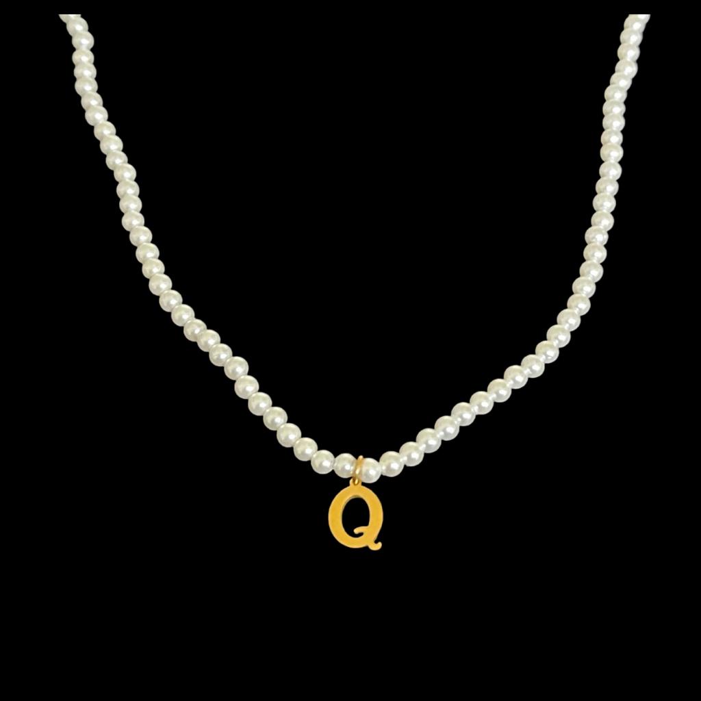 My Initial Pearls Necklace