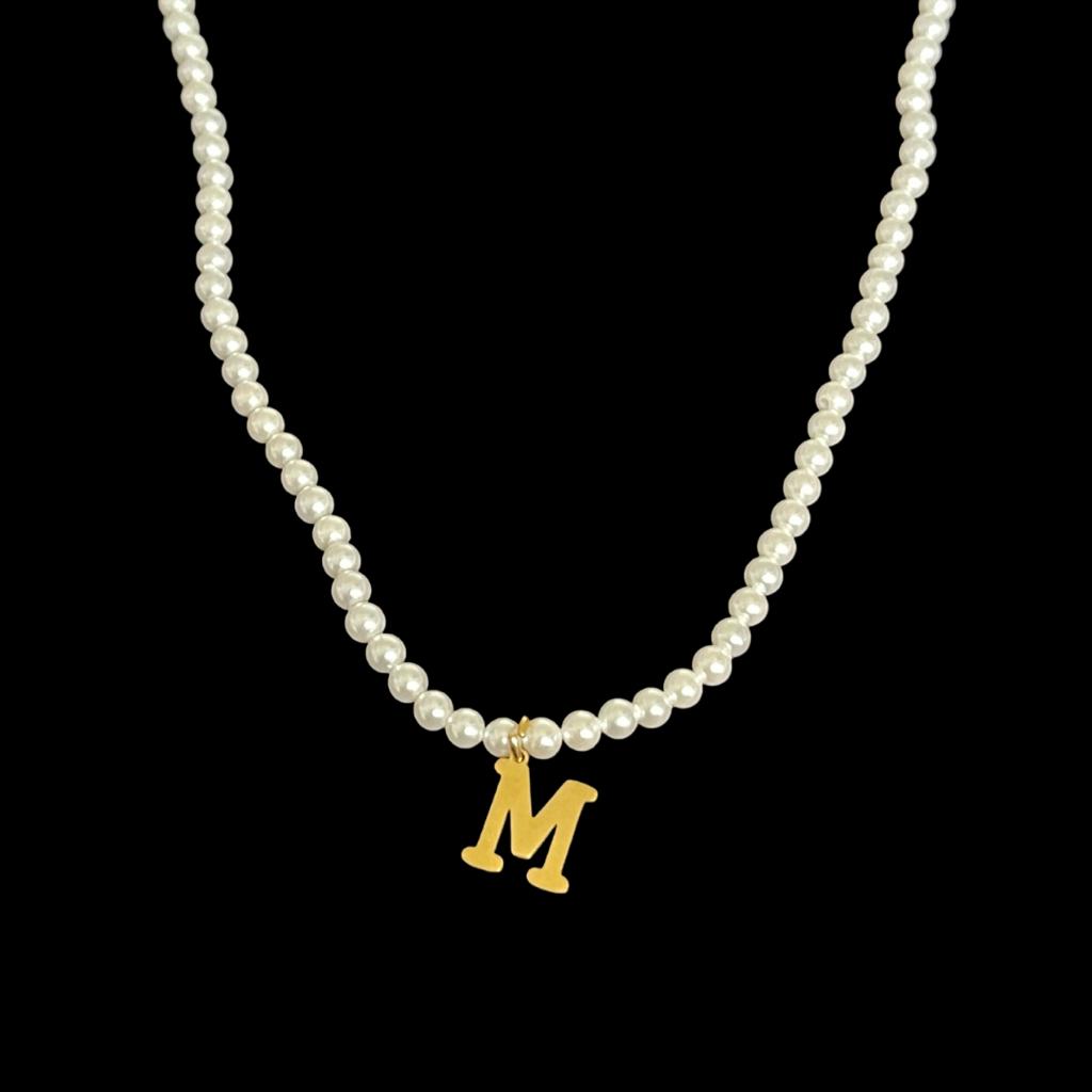 My Initial Pearls Necklace