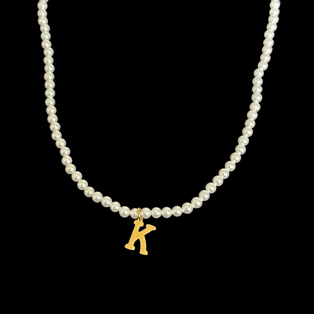 My Initial Pearls Necklace