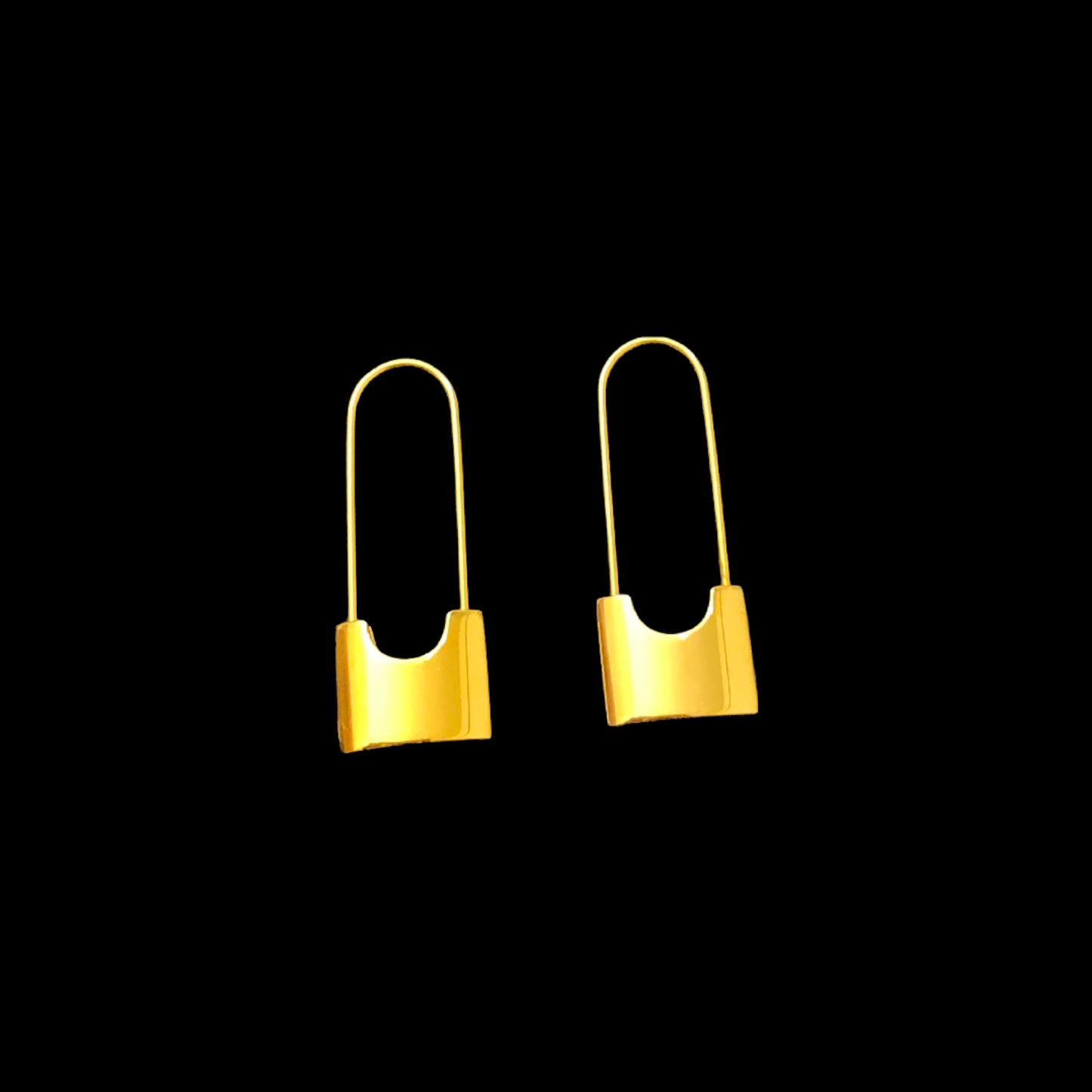 Padlock Gold Earrings