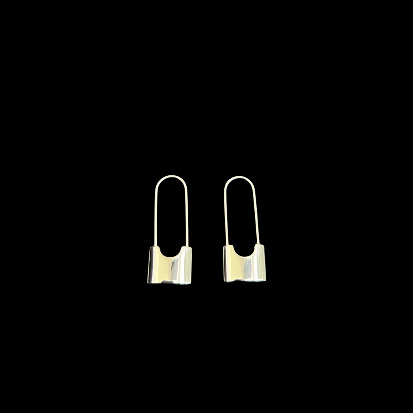 Padlock Silver Earrings