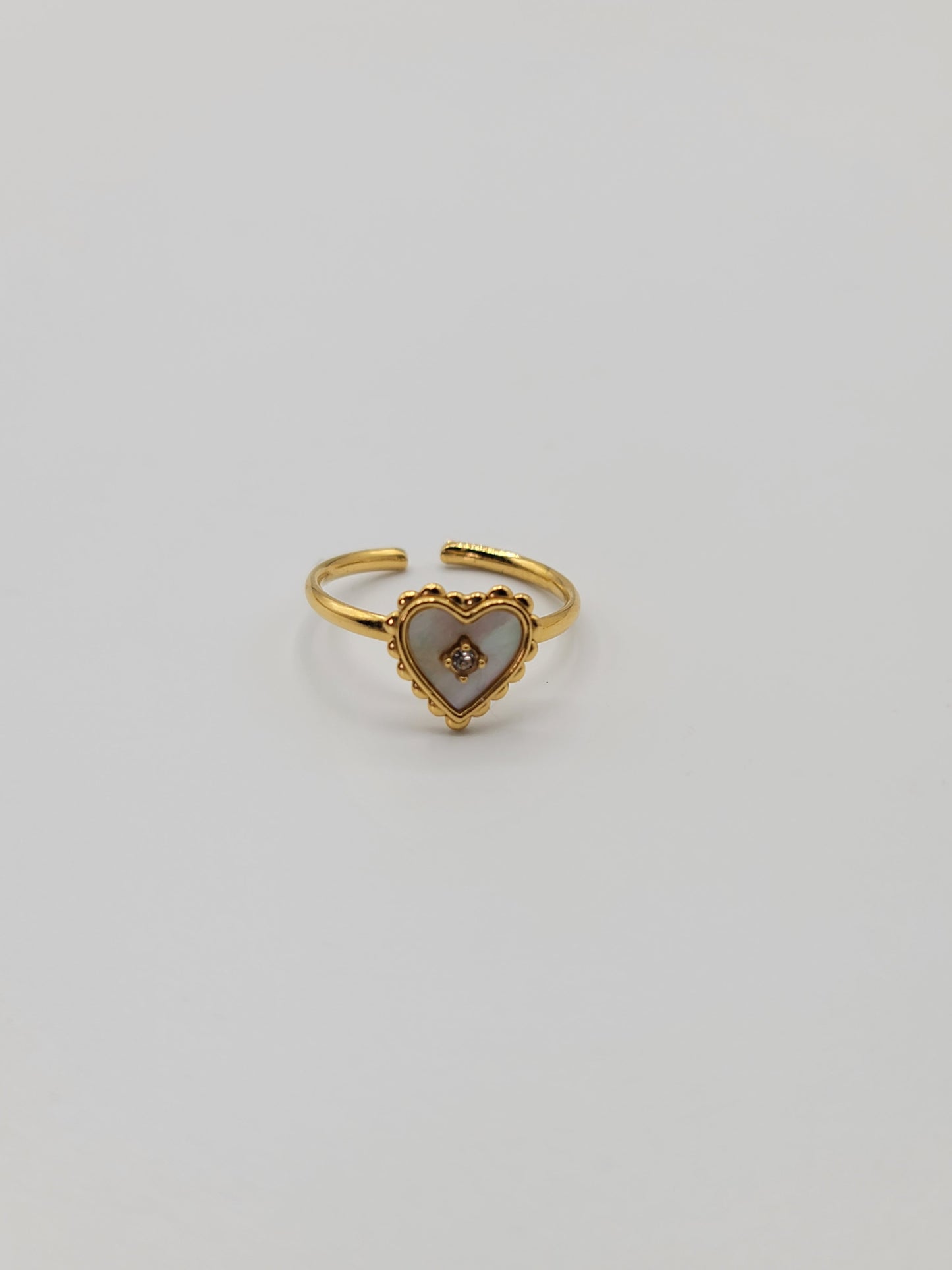Heart white Rings