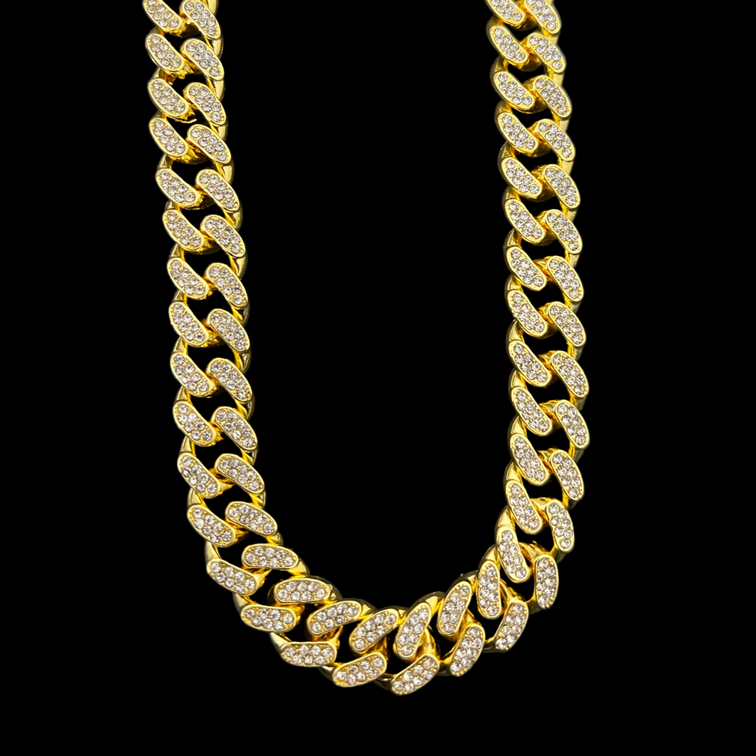 Diamond Cuban Gold Necklace