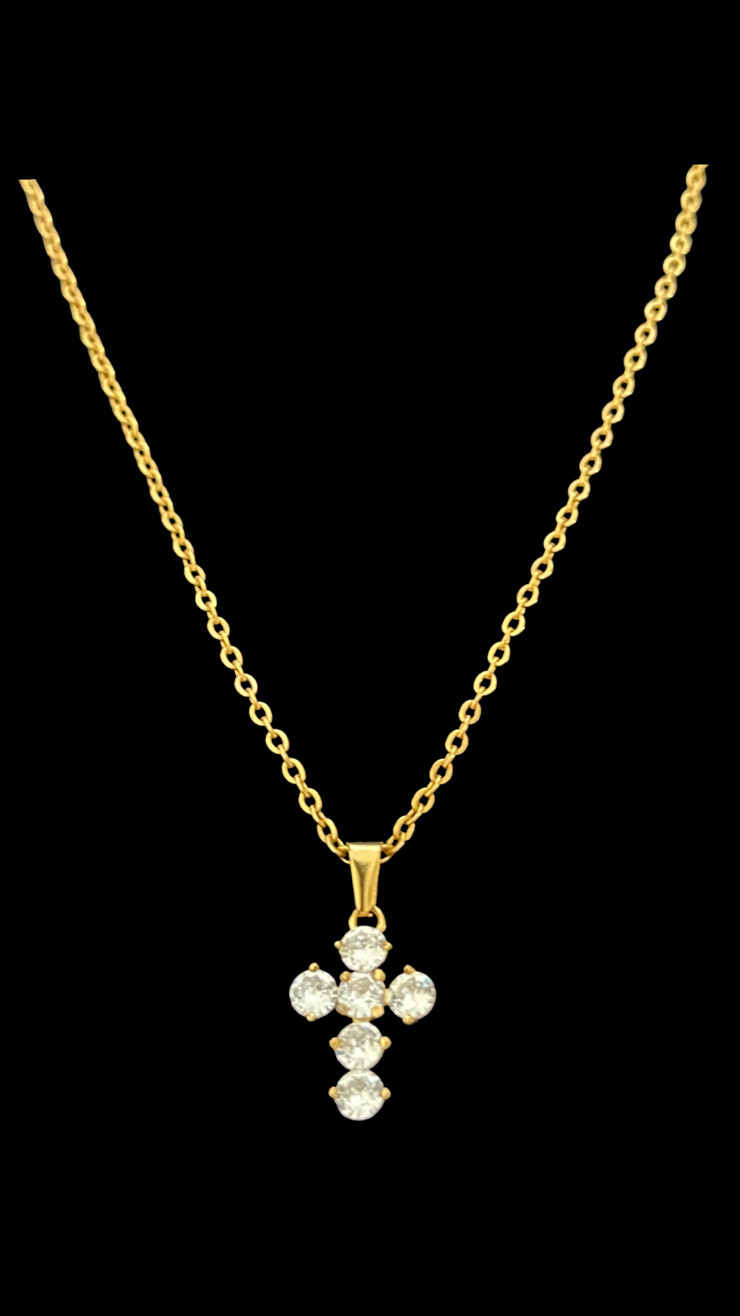 Baby Diamond Cross Necklace