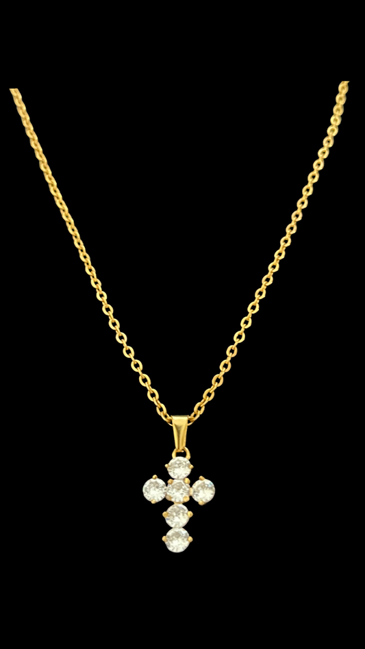 Baby Diamond Cross Necklace